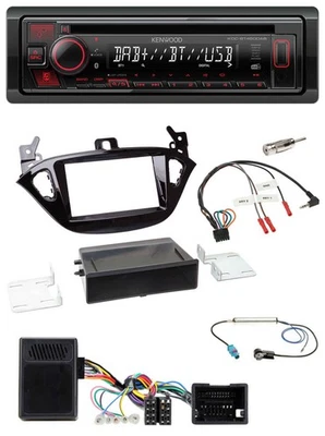 Kenwood Lenkrad CD USB Bluetooth DAB Autoradio für Opel Adam ab 2013 Corsa E Abl - Bild 1 von 4