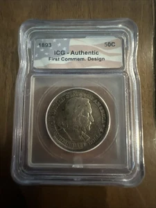 1893 Columbian Half Dollar 🏛 ICG Certified Silver Classic – Expo Commem 📜 - Picture 1 of 2