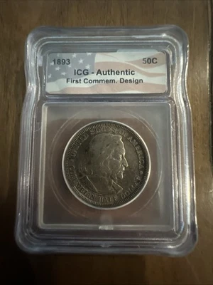 1893 Columbian Half Dollar 🏛 ICG Certified Silver Classic – Expo Commem 📜 - Image 1 of 2