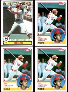 Dave Concepcion 4 Card Lot - 1979 Topps (EX) and 1983 (NM)- Cincinnati Reds - Picture 1 of 10