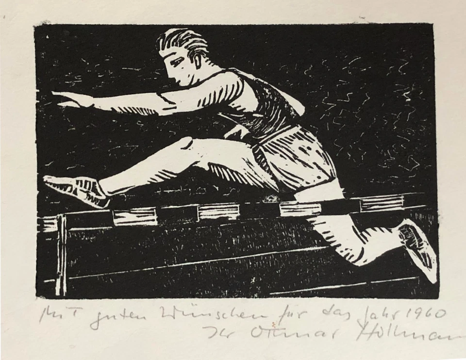 Ottmar Hollmann (1915-2005)  Houtsnede 'Hordeloper' 1959  Gesigneerd met potlood - Bild 1 von 1