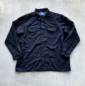 Pendleton Board Shirt Men Size 3XL Tall Black 100% Wool - Picture 1 of 5
