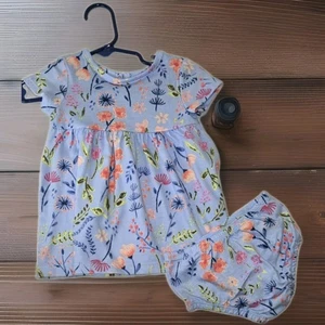 Mädchen Wonder Nation hellblau Blumen Kleid Unterhose Größe 3-6 Monate Neu mit Etikett Baby Kleinkind - Bild 1 von 4