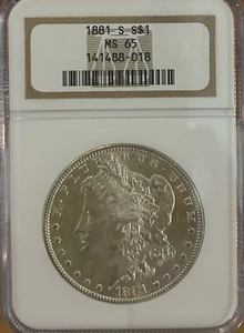 1881-S Morgan Silver Dollar S$1 - NGC MS 65 - Picture 1 of 2