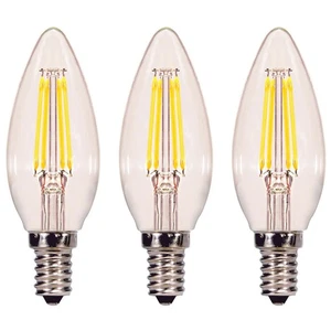 3Pack - 4.5w B11 LED E12 Candelabra base 2700K Soft White Light Bulb - Picture 1 of 3