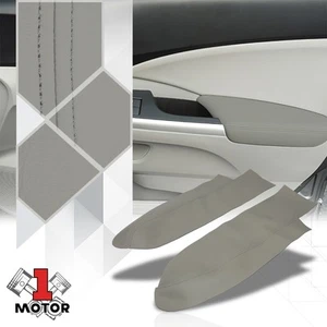 Par de kits de cuero grises para tarjeta de puerta de reposabrazos de panel de puerta delantera para Honda CRV 07-12 - Imagen 1 de 5