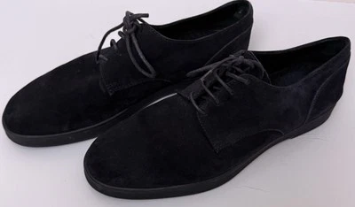 Ermenegildo Zegna Liscio Derby Gamuza Cuero en Azul Marino Medianoche Talla 8.5 Foto 1 de 4