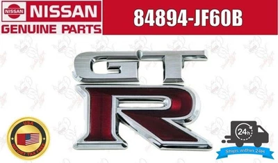 Insignia emblema trasero Nissan OEM 84894-JF60B para R35 GT-R genuina Foto 1 de 4