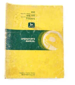 Genuine Original John Deere 850 950 1050 Tractors Operators Operation Manual - Picture 1 of 3