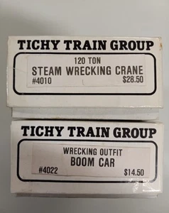 Tichy Train Group HO 120T Steam Crane 4010 And Boom Car 4022 LOT - Picture 1 of 4