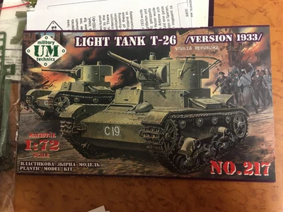 maquette 1/72, RARE , UM 217 - tank T26 , 1933 ,  russe - Photo 1/2