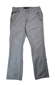 Ariat FR M4 Bootcut Low Rise Gray Canvas Pants Mens Size 32x34 - Picture 1 of 8