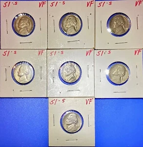 1951 S Jefferson Nickel sehr schön sehr schön - Bild 1 von 2