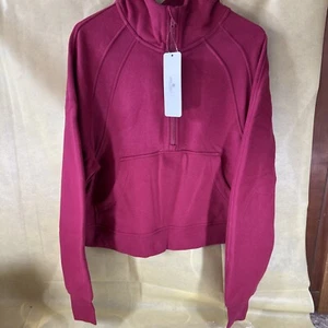 CRZ YOGA Women's Fleece Lined Zip Up Cropped Hoodie Long Sleeve Thumbhole M AA3 - Picture 1 of 8