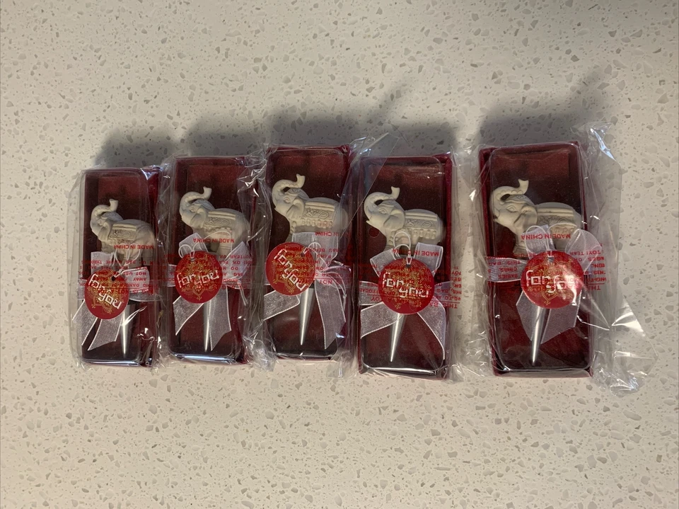 (5)大象瓶塞,可爱的亚洲婚礼派对礼品饰品礼物-全新 — 第 1/2 张图片