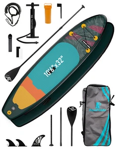 Pooboo 10'6 Inflatable Stand Up Paddle Board 6' Thick Blow Up SUP Paddle Board - Picture 1 of 13