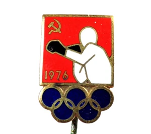 Distintivo Squadra Ufficiale Giochi Olimpici Montreal 1976 BOXE URSS NOC Box - Foto 1 di 3