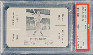 Chuck Klein, Philadelphia Phillies — 1936 S and S Game — PSA MINT 9