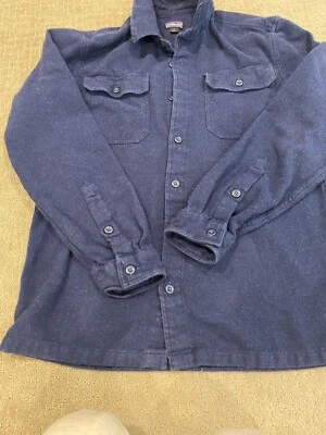 男式 PATAGONIA 蓝色有机纽扣羽绒 S 码 — 第 1/4 张图片