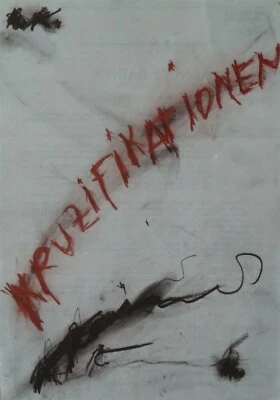 Arnulf Rainer Ausstellungsplakat, handsigniert - Bild 1 von 4