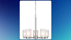 Westinghouse Sylvestre 5-Light Brushed Nickel Chandelier - Picture 1 of 6