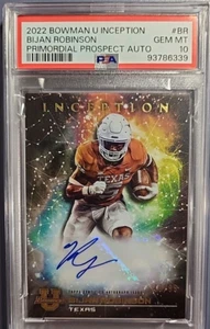 BIJAN ROBINSON ROOKIE AUTO PSA 10, 40/99 POP 2. BOWMAN INCEPTION PRIMORDIAL! - Picture 1 of 8