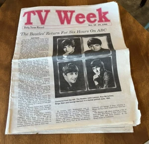 TV WEEK NOV. 18-24, 1995 THE BEATLES RETURN FOR SIX HOURS ON ABC ARTICLE - Picture 1 of 4