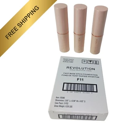 Makeup Revolution Fast Base Foundation - 0.21oz - Color F11 (Lot of 3) - Image 1 of 3