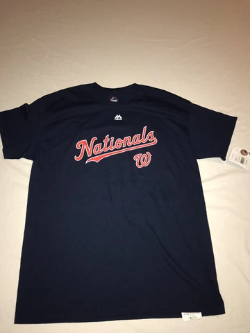 NWT! Mens Majestic Washington Nationals “Blue Eye” T-shirt MLB Large Cover