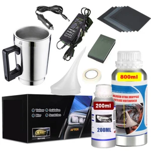Headlight Restoration Kit Liquid Set Car Repair Polymer Kit Chemical Polishing - Picture 1 of 22