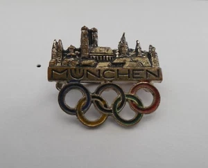 VINTAGE 1972 MÜNCHEN/MÜNCHEN OLYMPISCHE SOMMERSPIELE DEUTSCHER VERANSTALTUNGSORT NOC PIN BADGE - Bild 1 von 3
