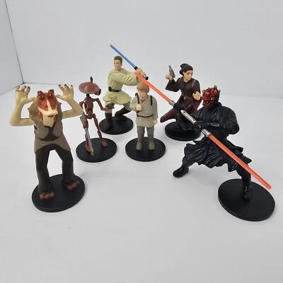 Estatuetas vintage Star Wars Applause episódio 1 frasco Binks-Darth Maul-Anakin - Imagem 1 de 4