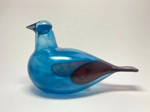 Arte en vidrio Oiva Toikka Indigo Bunting diseño especial pájaro Iittala Finlandia (NUEVO) - Imagen 1 de 11