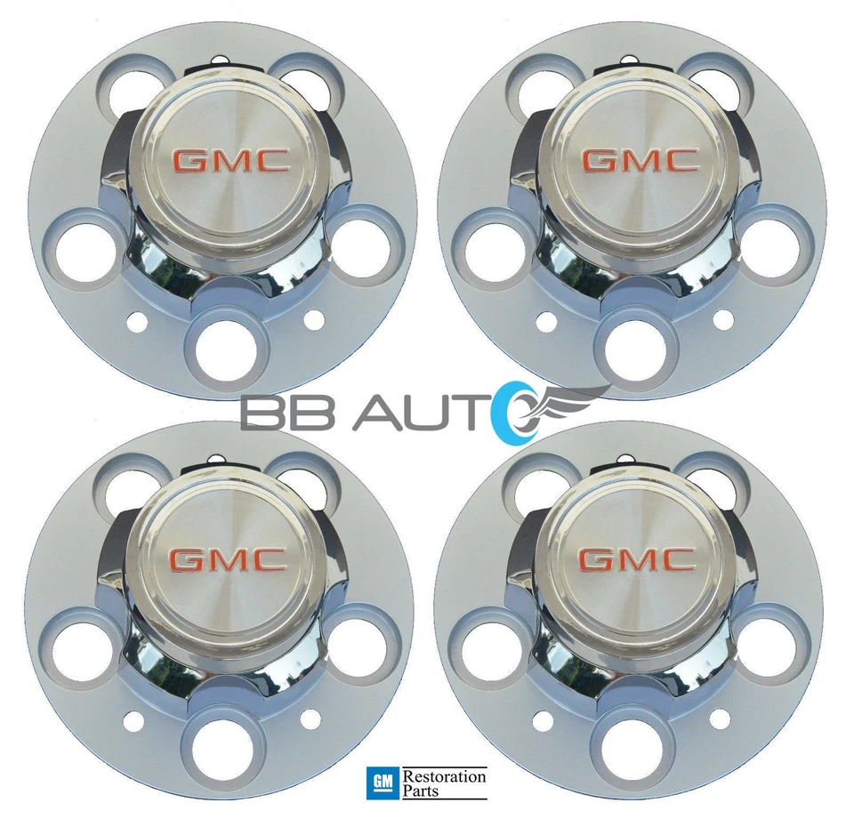 NEW GMC C15 C1500 TRUCK JIMMY 5 LUG 15" 15x8 15x7 RALLY WHEEL HUB CENTER CAPS - Image 1 of 4