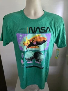 Hyper Space NASA Exploxer Graphic T-Shirt Green Boys Size 16 NEW - Picture 1 of 8