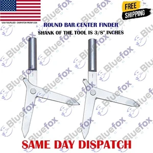 CENTER FINDER TOOL FOR ROUND BAR WORK PIECE 3/8" DRILLING MILLING MACHINE 2pcs - Picture 1 of 2