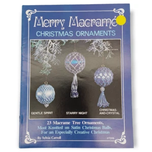 Merry Macrame 23 Christmas Ornaments Pattern Booklet #7316 Plaid Enterprises - Picture 1 of 12