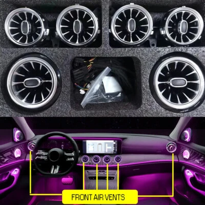 64 Colors Front Air Vent LED Ambient Light 6PCS For Mercedes Benz E-Class W213 - Image 1 of 4