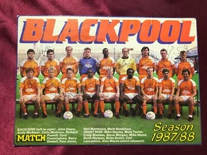 17 Autographs BLACKPOOL FC 87/88-Handsigned Poster! Methven/Siddall/Madden/Walsh - Picture 1 of 3