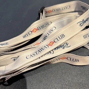 Set Of 2 Disney Cruise Line (DCL) Castaway Club Silver Lanyards w/o Pass Holders - Picture 1 of 2