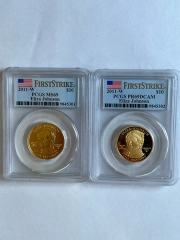 2011-W ELIZA JOHNSON FIRST SPOUSE PCGS MS69/PR69 SET FIRST STRIKES Cover