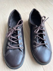 HARDLY USED: Ecco brown leather lace-up shoe, ladies 39 (US 8 to 8.5) - Picture 1 of 5