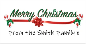 48 Personalised Merry Christmas Stickers Labels Party Bag Sweet Cones Xmas - Picture 1 of 4