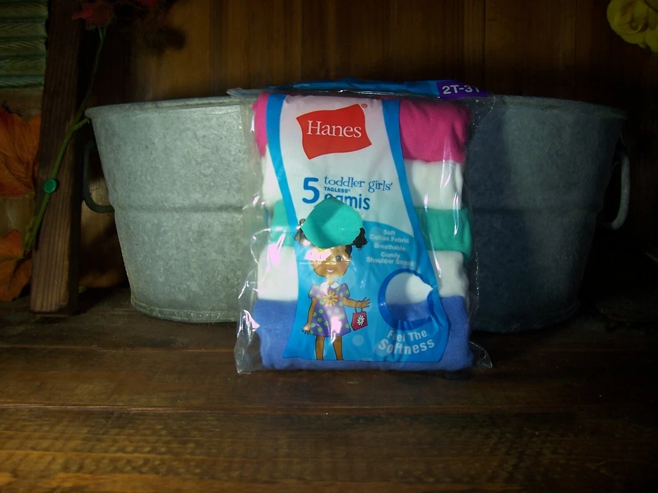 PAQUETE DE 5 CAMISAS CAMISAS HANES NIÑAS PEQUEÑAS TALLA 2T-3T ALGODÓN MULTICOLOR SIN ETIQUETAS NUEVAS Foto 1 de 1