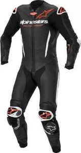 Uomo Tuta IN Pelle Moto 56 - Alpinestars GP-R7 Intero - Nero-Bianco-Rosso - Picture 1 of 7