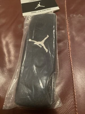 复古 Air Jordan Jumpman 黑色 Terry Stretch 男女成人头带 均码 — 第 1/3 张图片