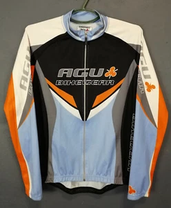 LONG SLEEVE MEN'S SHIRT AGU ITALY CYCLING BICYCLE BIKE JERSEY CAMISETA SIZE S - Picture 1 of 12