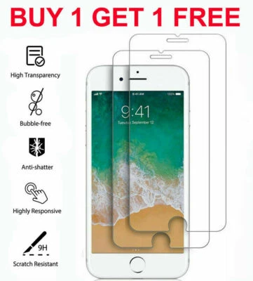 For Apple iPhone 5 5s 6 7 8 Tempered Glass Screen Protector - 100% Genuine New - Image 1 of 4