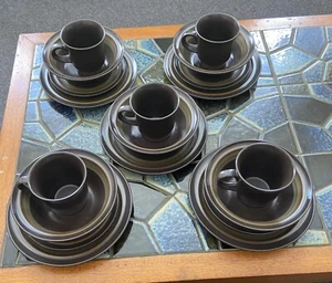 NORITAKE PRIMASTONE Genuine Stoneware “TERRAIN” 19 Piece Vintage Dinner Set - Picture 1 of 17