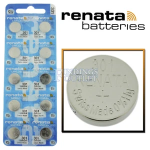 301 Renata Uhrenbatterie SR43SW Swiss Made 0% Mercury offizieller Händler - Bild 1 von 3
